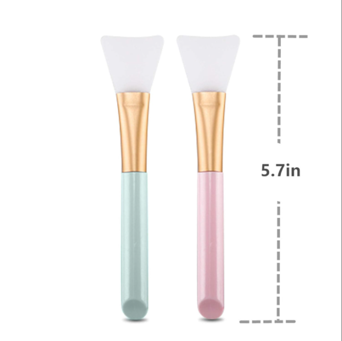 2 PCS Face Mask Beauty Tool Soft Silicone Facial Mud Mask, Brush Hairless Body Lotion And Butter Applicator - Image 2