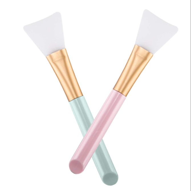 2 PCS Face Mask Beauty Tool Soft Silicone Facial Mud Mask, Brush Hairless Body Lotion And Butter Applicator