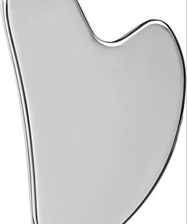 Stainless Steel Gua Sha Facial Tools Guasha for Face Metal Gua Sha Tighten Skin Massage Guasha Beauty Tool for Body Eyes Neck Massager with Travel Pouch Skin Care Gifts (Silver)