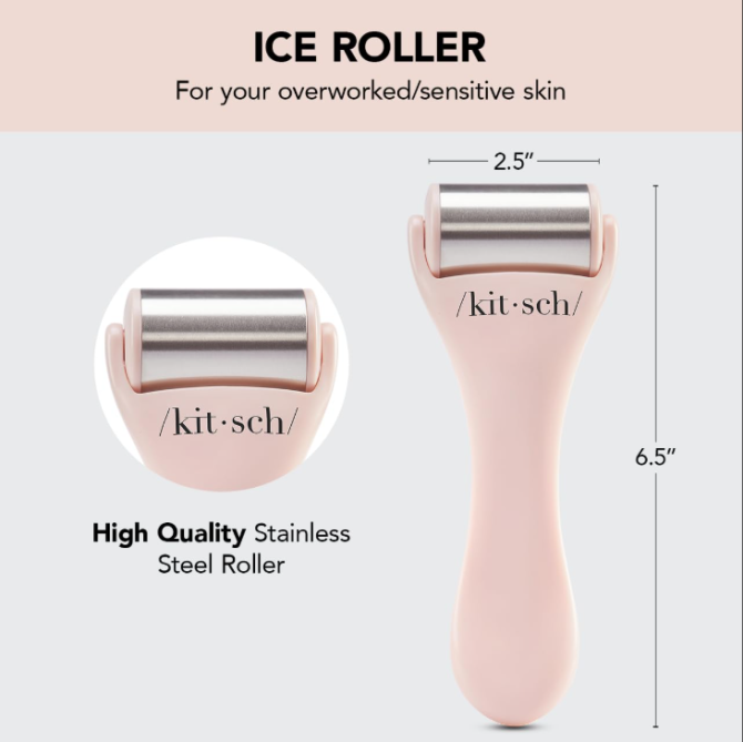 Kitsch Ice Roller for Face - Stainless Steel Ice Face Rollers for Women - Soothes Facial Puffiness, Sore Muscles, and Headaches | Self Care Gifts for Women - Terracotta - Image 2