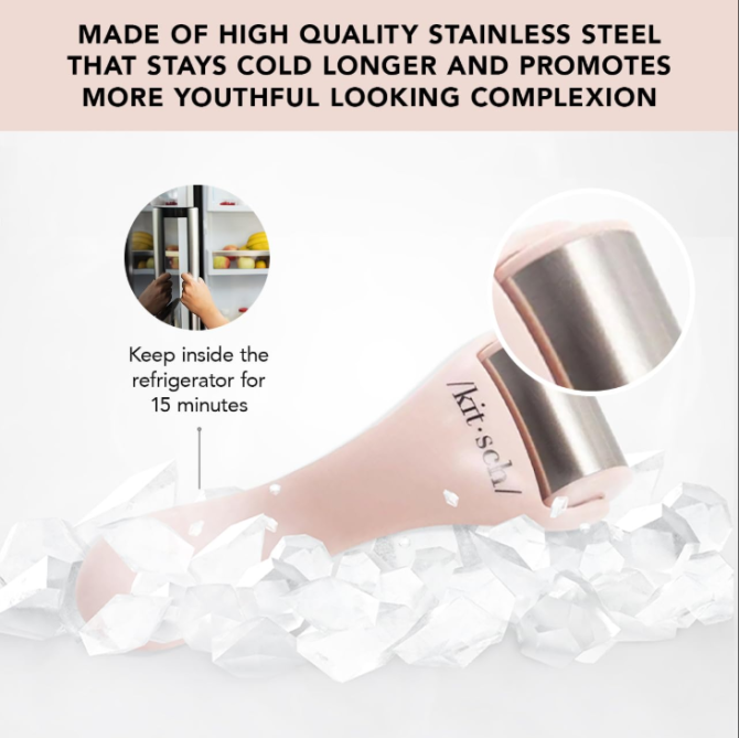 Kitsch Ice Roller for Face - Stainless Steel Ice Face Rollers for Women - Soothes Facial Puffiness, Sore Muscles, and Headaches | Self Care Gifts for Women - Terracotta - Image 7