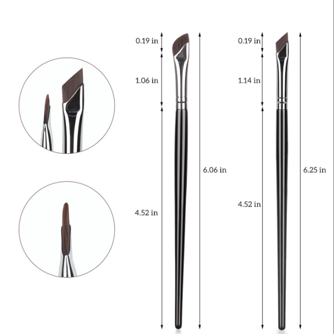 Etercycle Eyeliner Brushes Set, Fine Angled Eyeliner Eyebrow Concealer Brushes, Upgraded Sickle Ultra Thin Slanted Flat Angle for Beauty Cosmetic Tool(3 Pieces) - Image 4