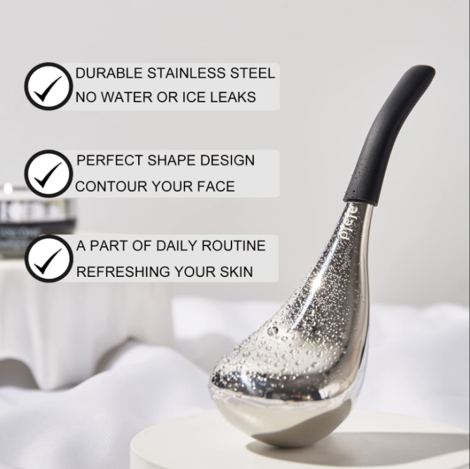 Ice Globes Facial Skin Care Tools for Women Face Eyes, Stainless Steel Face Beauty Cryo Sticks for Girls Ladies, Esthetician Supplies Cooling Spa Globes Cold Roller with Storage Case - Image 2