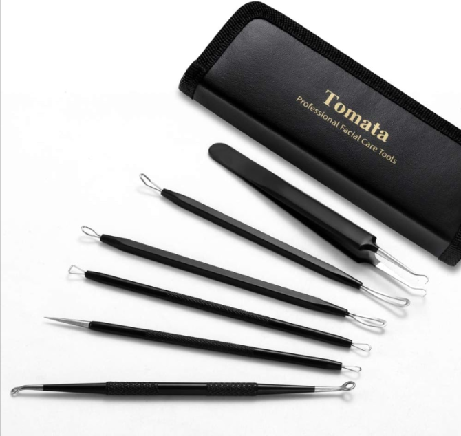 Blackhead Remover Pimple Popper Tool Kit - (6 Piece Kit) - Professional Stainless Pimples Comedone Extractor Removal Tool - Image 5