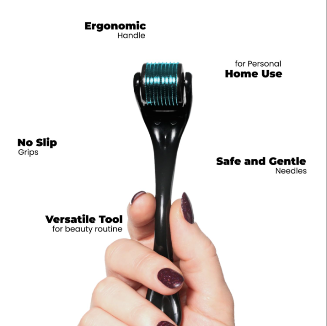 ROSELYNBOUTIQUE Derma Roller for Hair Beard Facial Skin Face Body Scalp 540 Titanium Microneedle for Men Women 0.25mm Cosmetic Beauty Instrument - Image 2