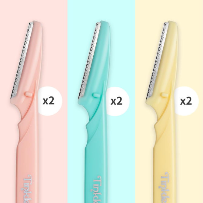 Tinkle Dermaplaning Tool 6 razors | Dermaplane, Eyebrow Razor, Facial Razor, Face Razor Peach Fuzz Remover, Exfoliating Face Stainless Steel Safety Cover, Mother's Day Gifts, Teacher's Appreciation - Image 3