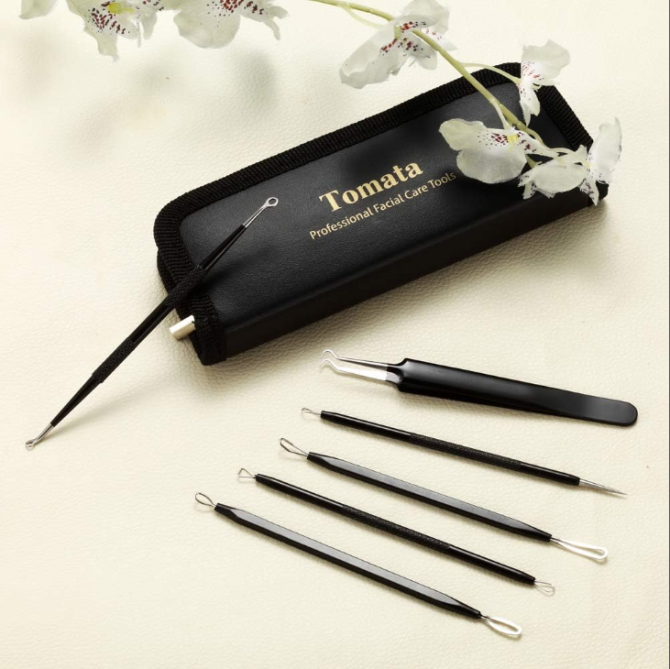 Blackhead Remover Pimple Popper Tool Kit - (6 Piece Kit) - Professional Stainless Pimples Comedone Extractor Removal Tool - Image 7