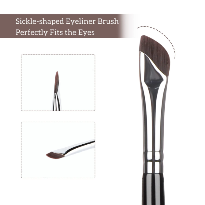 Etercycle Eyeliner Brushes Set, Fine Angled Eyeliner Eyebrow Concealer Brushes, Upgraded Sickle Ultra Thin Slanted Flat Angle for Beauty Cosmetic Tool(3 Pieces) - Image 3