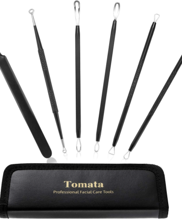 Blackhead Remover Pimple Popper Tool Kit - (6 Piece Kit) - Professional Stainless Pimples Comedone Extractor Removal Tool