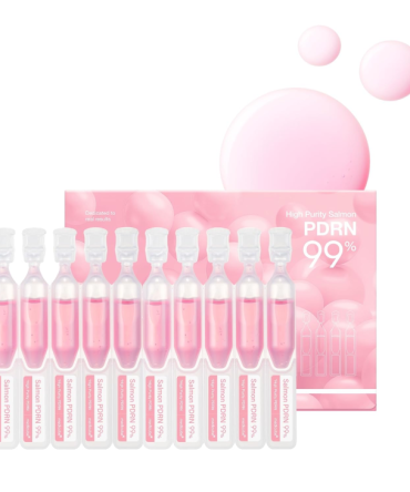 medicube Salmon DNA PDRN Pink One Day Serum | 99% Salmon DNA PDRN Intensive Ampoule, Collagen, Glutathione, Hyaluronic Acid - Improves skin radiance | Korean skincare 0.05 fl.oz x 10e