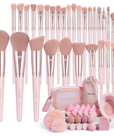 MAANGE Makeup Brushes 49 Pcs Makeup Kit, Multi-functional Makeup Tool Set with Makeup Brush Foundation Brush Make up Brushes Set (Black, 49 Piece Set)