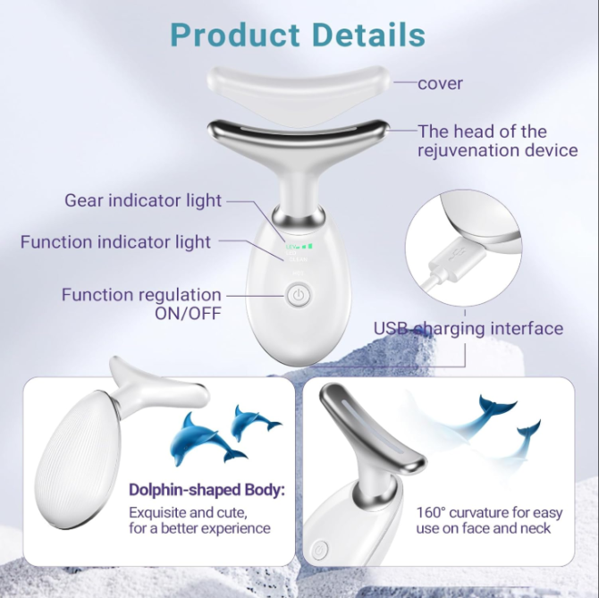 Neck Face Massager, Face Sculpting Tool, 3 Modes and Vibration for Facial Massager for Double - Chin Wrinkle,Daily Home Use - Image 7