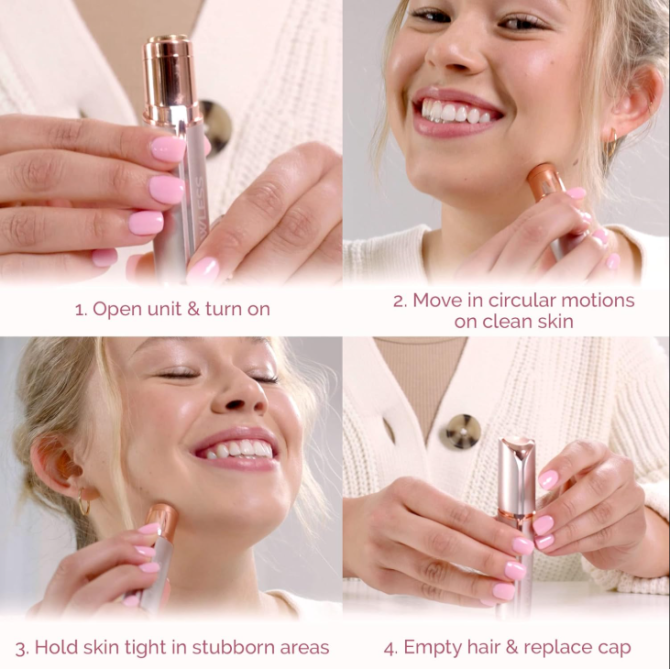 Finishing Touch Flawless Women's Painless Hair Remover , White/Rose Gold - Image 4