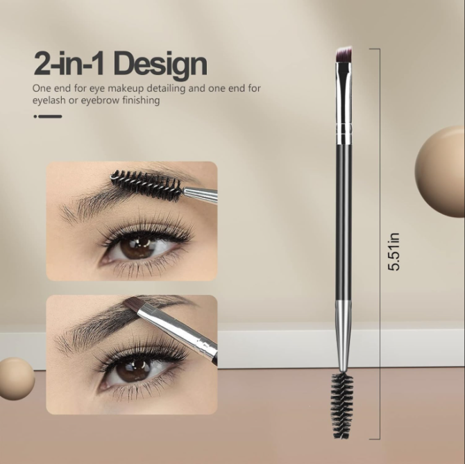 Eyebrow Brush Eyelash Separator Brow Comb & Lash Spoolie Professional Eye Makeup Tools (3 Pieces Set) - Image 5
