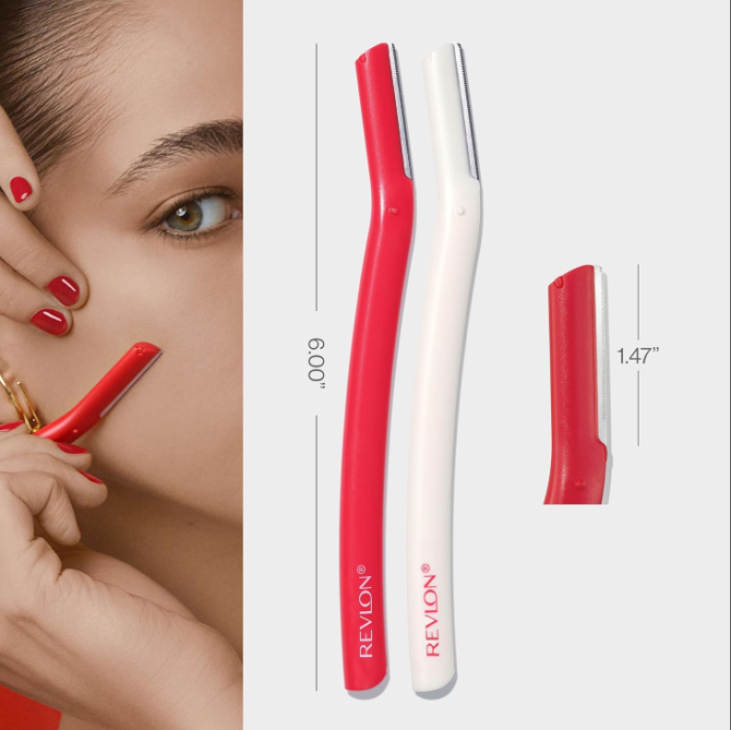Revlon Face Defuzzers, High Precision Hair Removal and Dermaplaning Blade, Smooth Skin, Made with Stainless Steel, 2 Count - Image 5