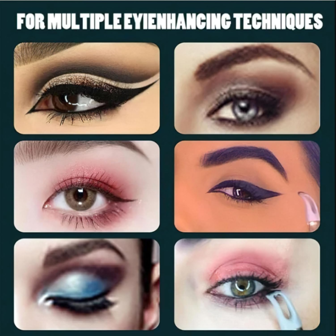 1 Set Silicone Eyeliner Brush Eyeliner Guide Tools Waterproof Eyeliner Kit Reusable Eyeline with Black Eyeliner Cream Easy No-Skip Eyeliner Gel(Black) - Image 2