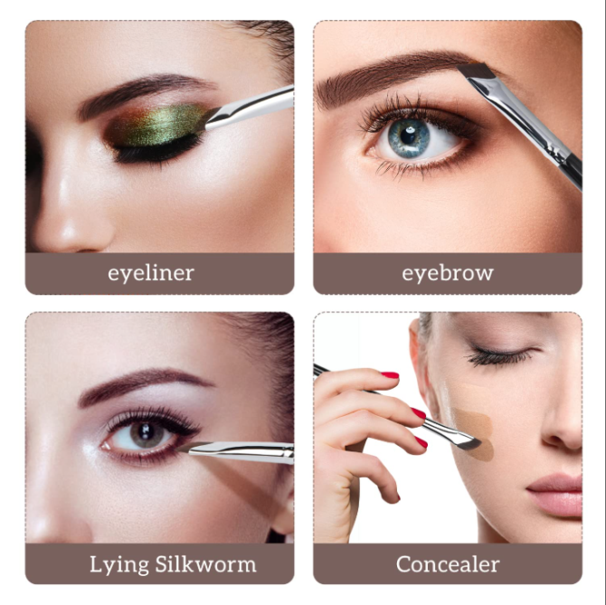 Etercycle Eyeliner Brushes Set, Fine Angled Eyeliner Eyebrow Concealer Brushes, Upgraded Sickle Ultra Thin Slanted Flat Angle for Beauty Cosmetic Tool(3 Pieces) - Image 5