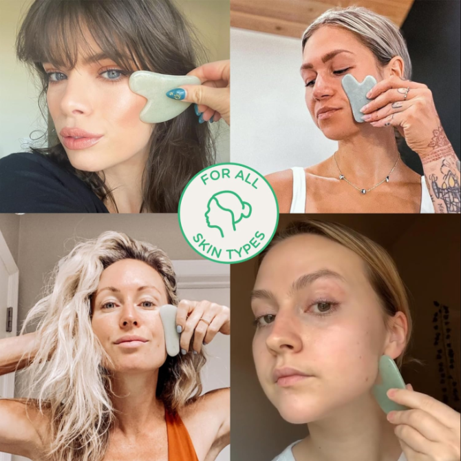 Beauty by Earth Jade Gua Sha - Smoothes Fine Lines & Wrinkles, Face Sculpting Tool for Face Massage, Jaw Massager, Facial Massage Tools, Small Gifts for for Women and Teenage Girls - Image 7
