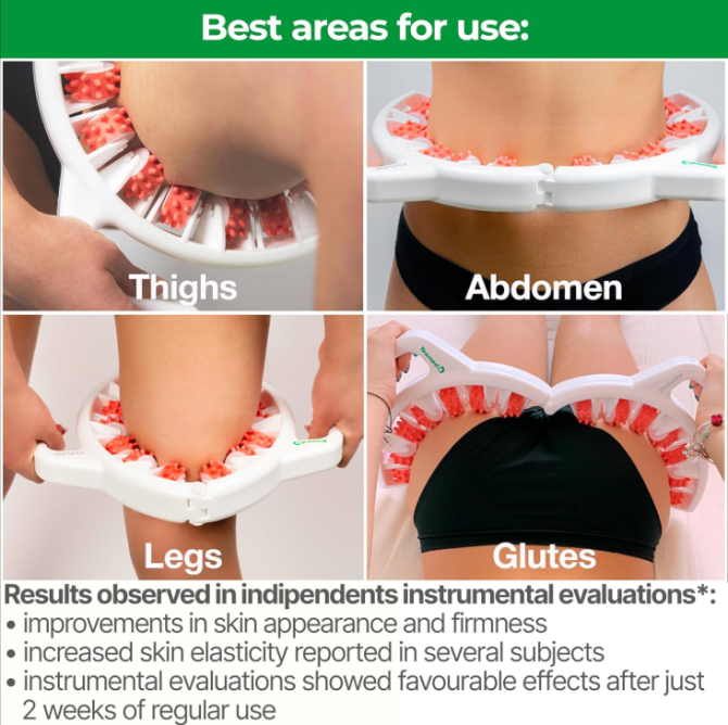 TESMED Cellulite Manual Massager : Made in Italy, Patented with Converging & Diverging Roller Technology. Anti Cellulite Roller for Thighs and Buttocks - Image 3