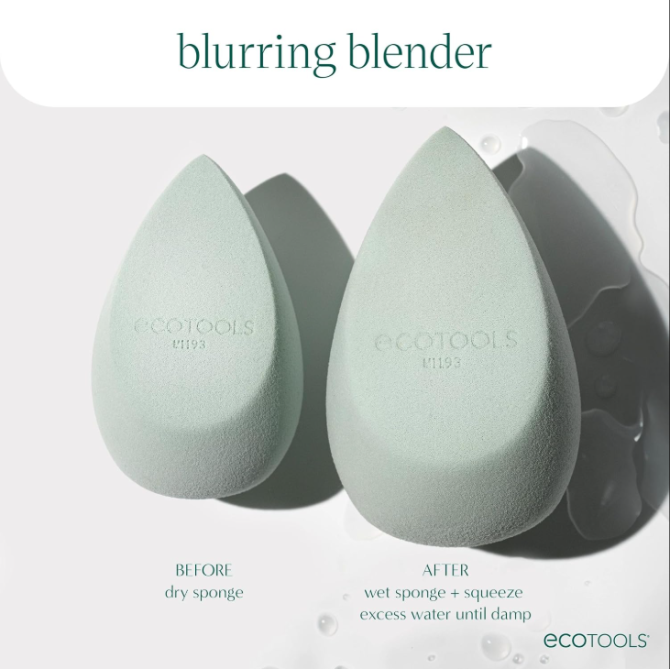 EcoTools Blurring Blender Makeup Sponge, Makeup Blending Sponge For Blurred Skin, For Liquid & Cream Foundation, Cloud Coverage Memory Foam, Eco Friendly, Latex Free, Cruelty-Free & Vegan 1 Count - Image 5