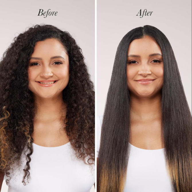 L'ANGE HAIR Le Duo Grande 360° Airflow Styler | 2-in-1 Curling Wand & Titanium Flat Iron Professional Hair Straightener and Curler with Cooling Air Vents to Lock in Style | Adjustable Temp (Blush) - Image 4